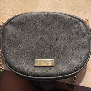 Bebe black  Crossbody Bag with Gold Accents